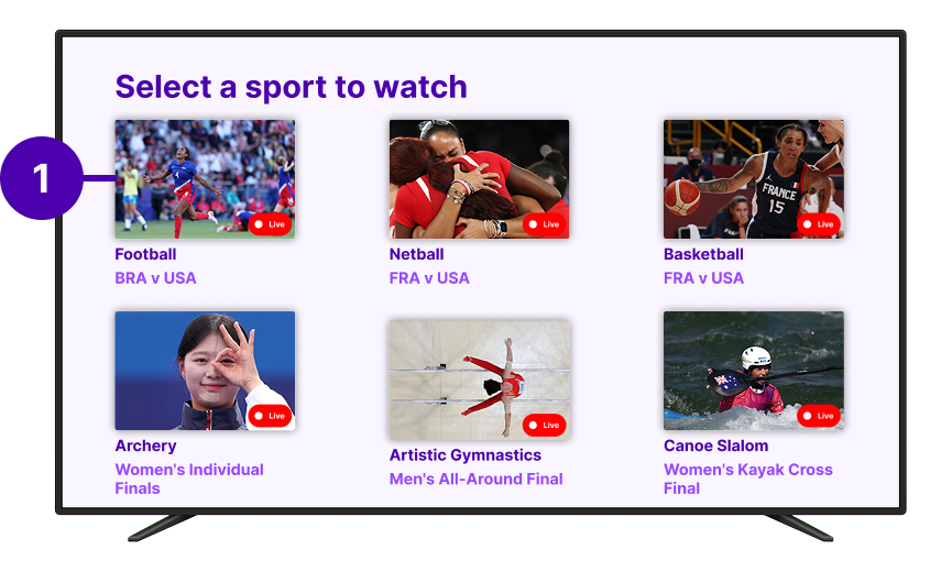 Original sport selection with poor visibility